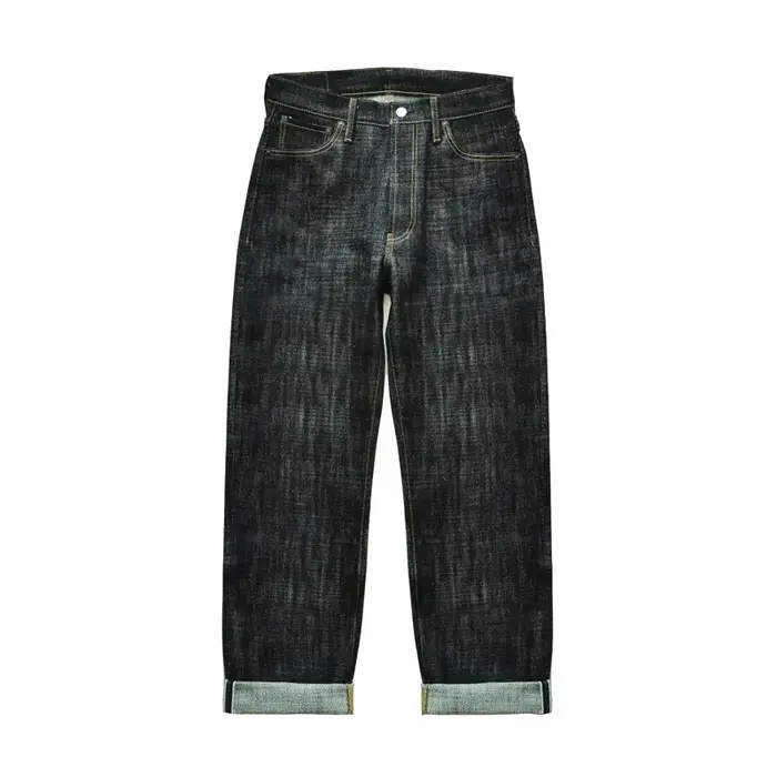Ceaiss- Jean en denim brut pour homme, coupe LOOS, 16.8 oz, lisière, boutons plaqués argent, 344XX-F