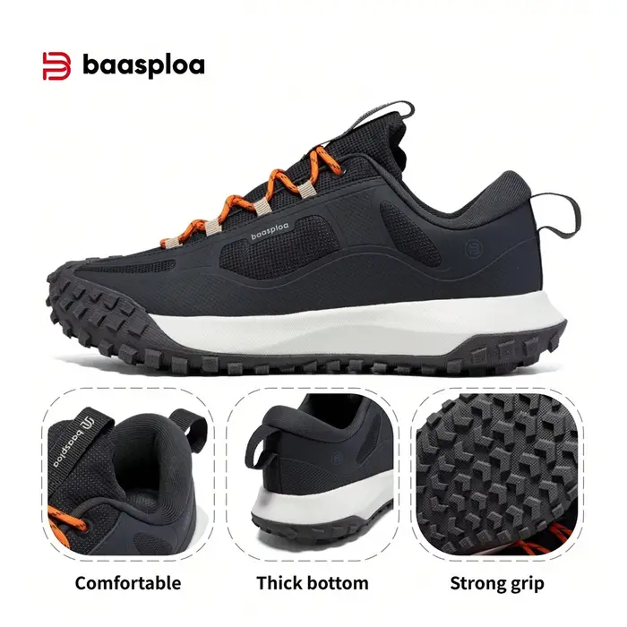 Chaussures de randonnée légères imperméables homme - Baskets antidérapantes pour camping et marche