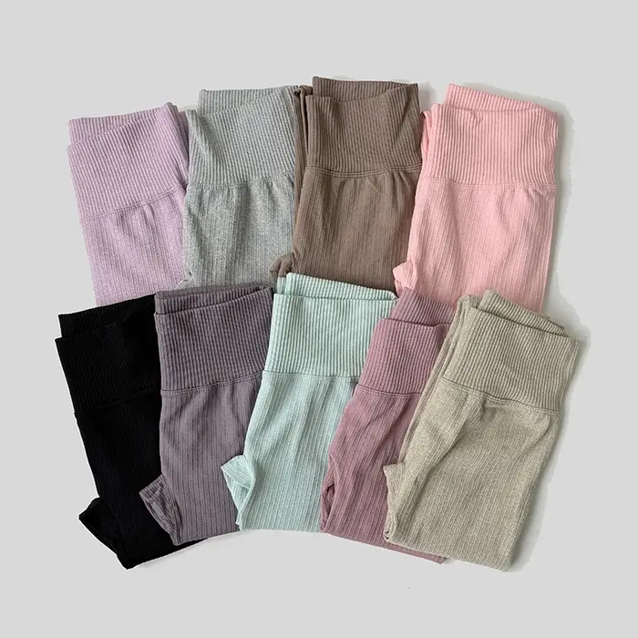 Pantalon de Yoga côtelé Sportirends pour femme - Haute extensibilité pour le Fitness et l'entraînement