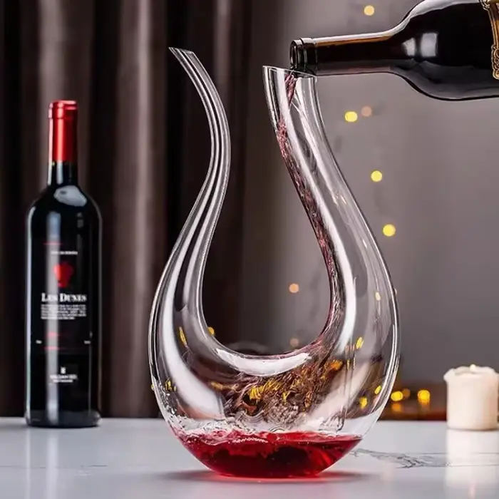 Grand carafe de 1500ML, fait à la main, cristal, vin rouge, verres à Champagne, bouteille, pichet, v