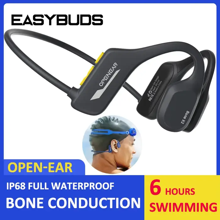 EASYBUDS casque sous-marin à Conduction osseuse casques à oreille ouverte sans fil 8G mémoire lecteu