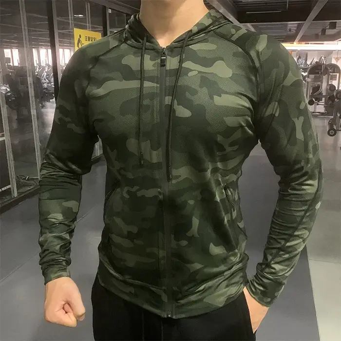 Veste à Capuche de Compression pour Homme, Vêtement de dehors, de Plein Air, de Protection Solaire, 