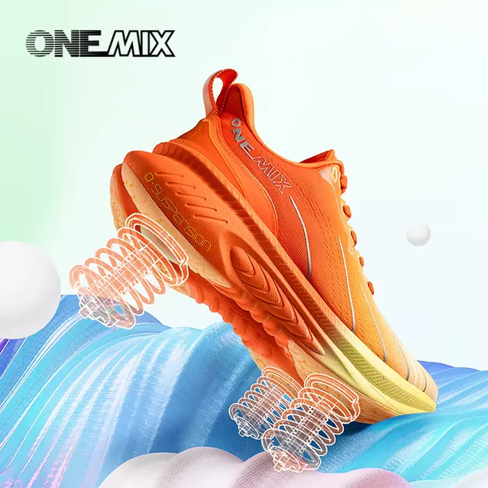 Chaussures de course ONEMIX amorti haut pour homme - Antidérapantes et résistantes à l'usure
