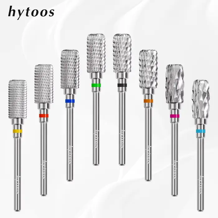 HYTOOS 13mm baril carbure forets à ongles anti-poussière foret à ongles 3/32 main droite manucure él