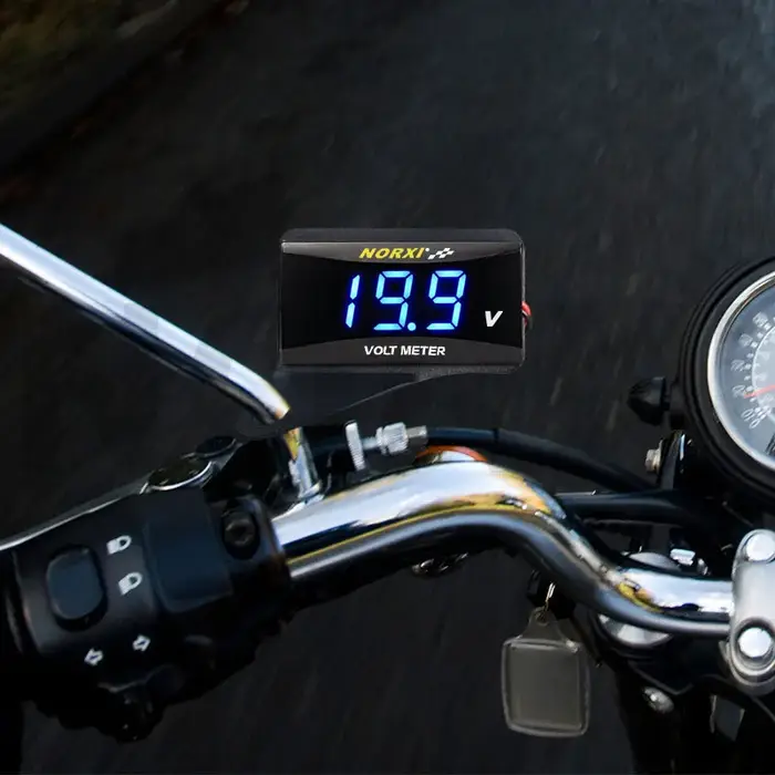 Voltmètre de compteur de moto, température de l'eau, mini Super blog numérique 6V 12V, thermomètre é