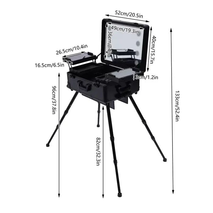Nouvelle trousse de maquillage multifonctionnelle avec miroir, table de maquillage, étagères profess