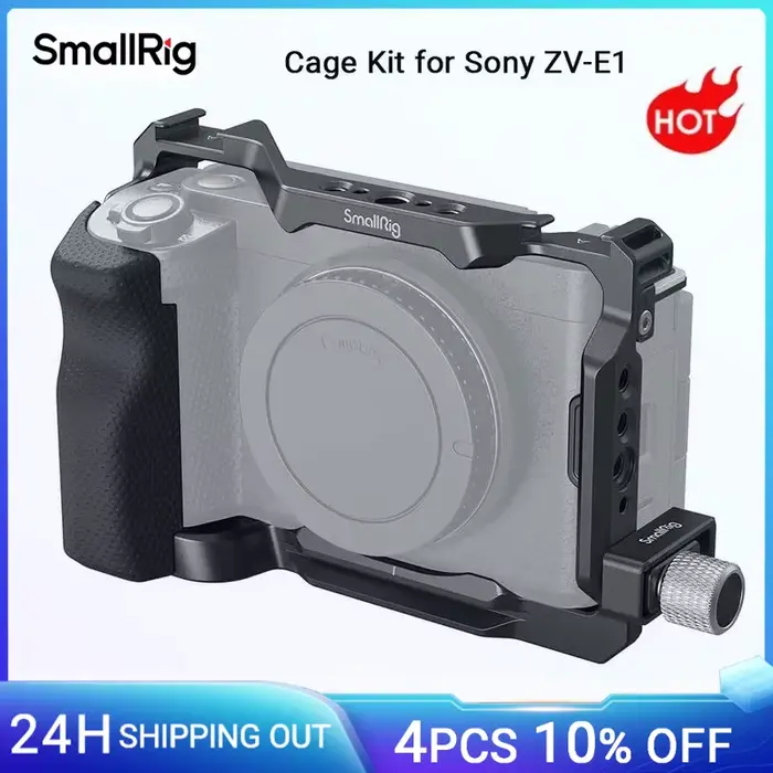 Kit de Cage SmallRig ZV-E1 avec poignée en Silicone et serre-câble pour étui pour Sony ZV-E1 avec pl