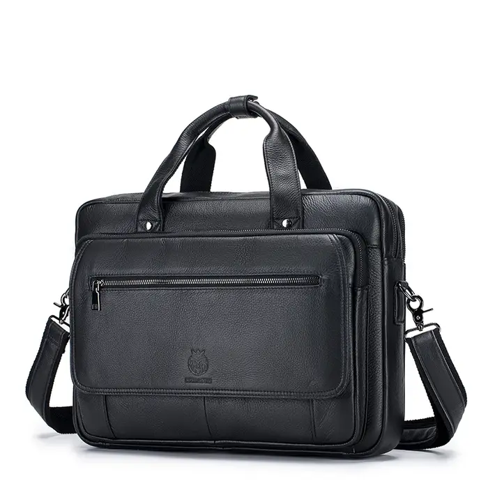 Porte-documents de luxe vintage en cuir véritable pour homme, coque rigide, 16 pouces, sac d'ordinat