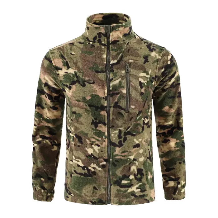 Veste polaire de Camouflage d'extérieur, Cardigan polaire Double face, veste tactique, combinaison d
