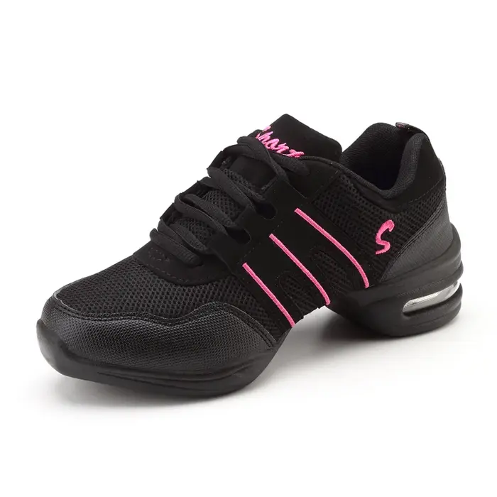 Chaussures de danse modernes pour filles, baskets de Jazz en maille tricotée à coussin d'air élastiq