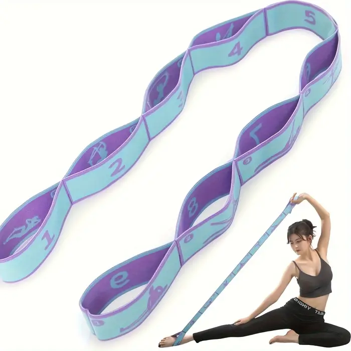 Bandes de résistance numérotées avec guide, sangles élastiques violettes, bleues et roses pour le yo