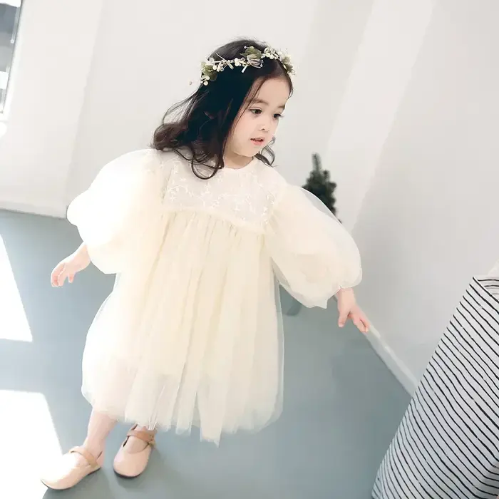 HoneyCherry nouveaux enfants robes pour filles printemps fille robe enfant bébé doux princesse robe 