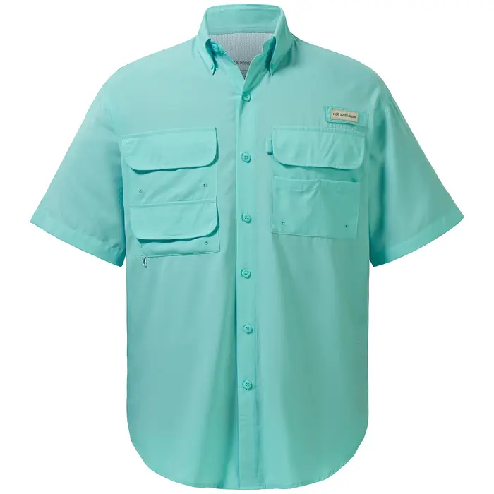 Bassdash – robe de pêche à manches courtes pour hommes, chemise tissée à boutons, pour l'extérieur, 