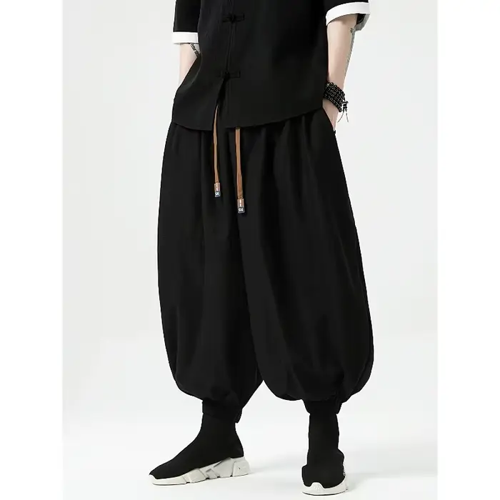 Pantalon homme FGKKS neuf, style coréen, coupe ample, en coton, pour l'extérieur, printemps, uni