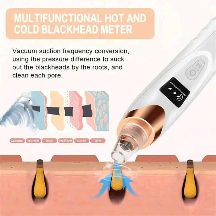 Nettoyeur électrique pour le soin de la peau du visage, élimination des pores, aspirateur pour l'éli