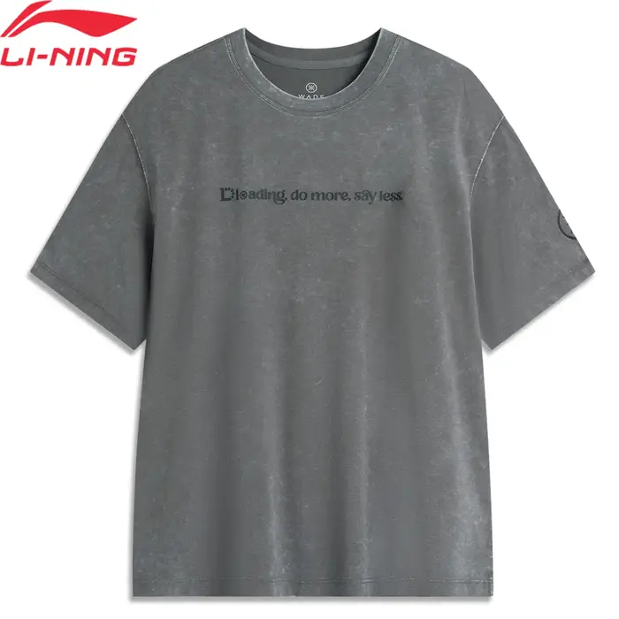 Li-Ning T-shirt de sport Wade pour hommes, 51% coton, 35% polyester, 14% viscose, décontracté, à man