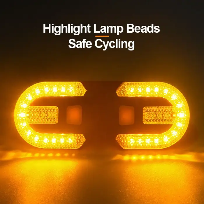 Clignotant de vélo feu arrière feux à distance LED Rechargeable USB lampe de vélo indicateurs sans f