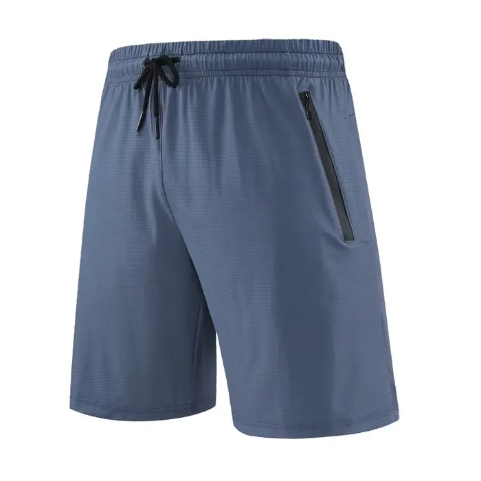 Short de sport homme séchage rapide avec poches zippées - Entraînement gym et course léger été