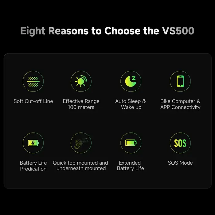 IGPSPORT VS500 feu avant de vélo intelligent 500 Lumen vtt lampe de vélo de route phare lampe de poc