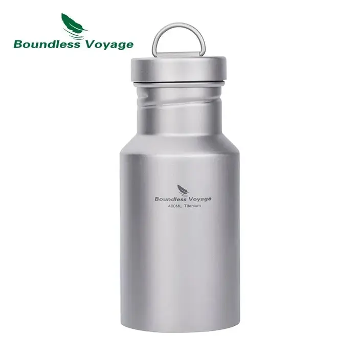 Bouteille d'eau en titane Voyage sans limites avec couvercle, bouteille de Sport réutilisable anti-f