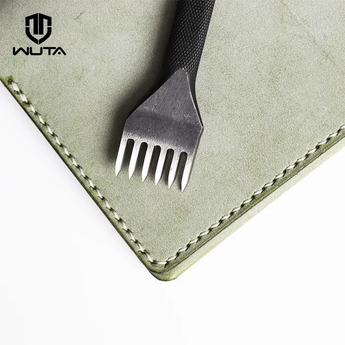 WUTA-Jolie çon d'artisanat du cuir, outils d'artisanat du cuir, pointe de diamant, fer à piquer noir