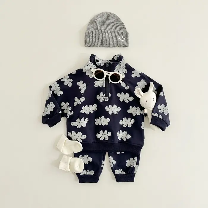 Ensemble de vêtements d'automne pour bébés garçons et filles, sweat-shirt à manches longues + pantal