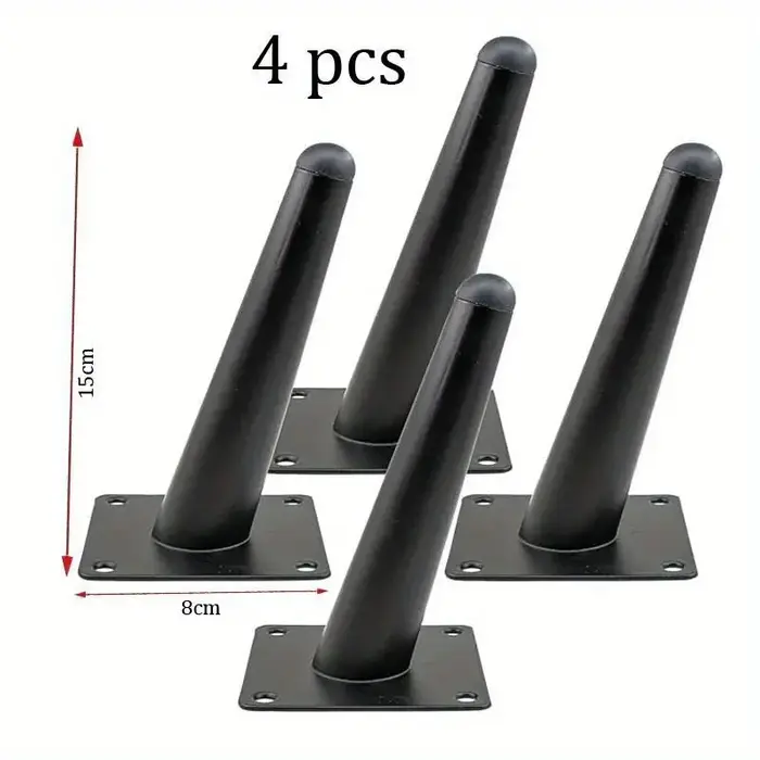 4 pièces pieds de canapé ronds en métal massif meubles jambes canapé pieds de remplacement parfait m