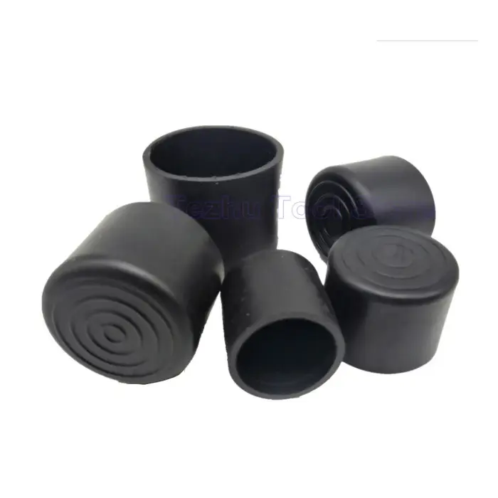 Juste de protection ronde en caoutchouc souple PVC noir, manchon de tuyau, capuchon de tube, coussin