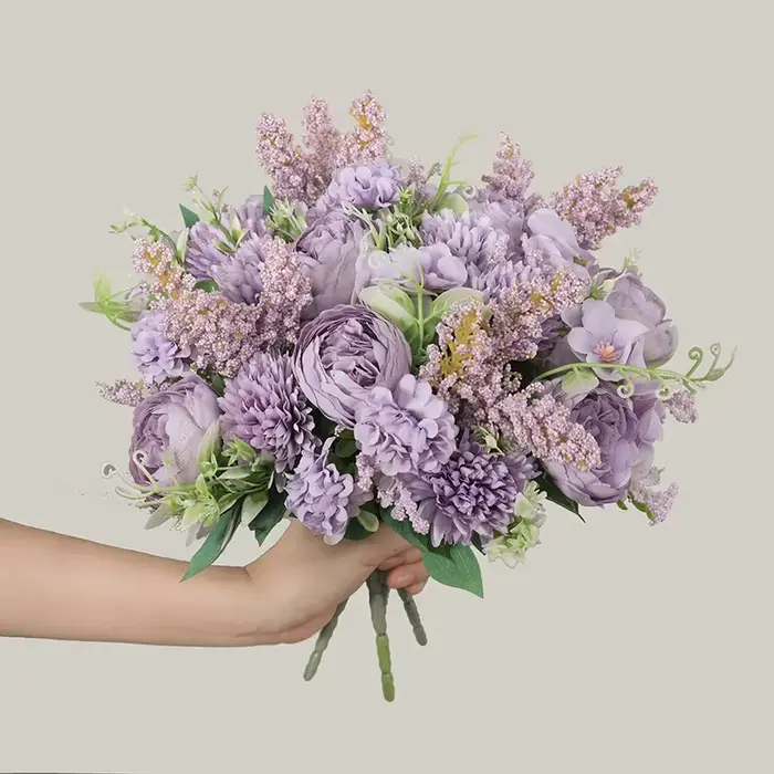 Bouquet de Fleurs Artificielles Vintage InjRose, Fausses Fleurs, Accessoires de Décoration de Mariag
