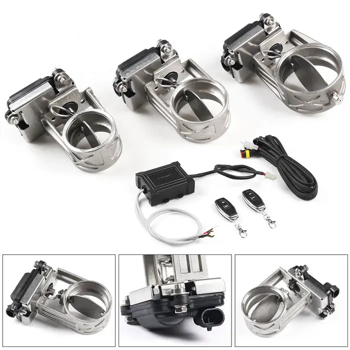 Valve de contrôle d'échappement 51MM 60MM 63MM 76MM, Valve de coupure d'échappement, unité de vanne 