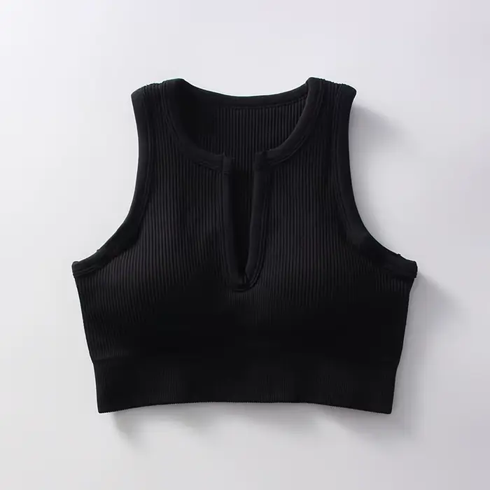 Gilet de sport sans manches été femme - Très élastique absorbant sueur coussinet amovible confortable