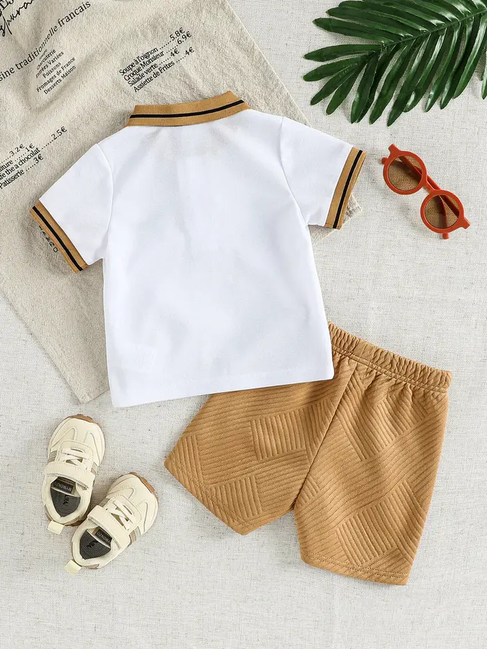 Ensemble de vêtements d'été pour bébé garçon dessin animé mignon t shirt short occasion spéciale été vacances famille