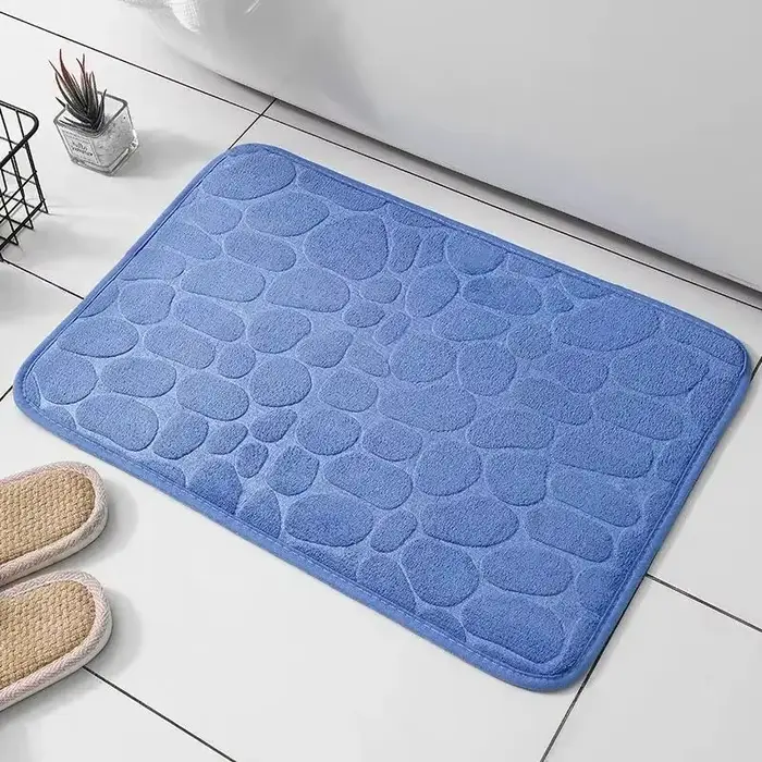 Tapis en fibres gaufrées, tapis antidérapant pour salle de bain et salon, tapis de sol en galets, ar