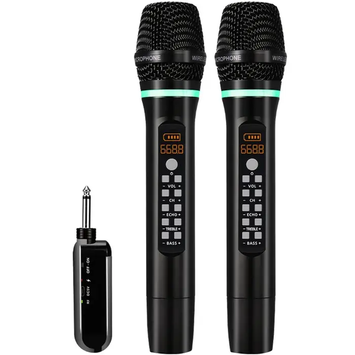 Microphone professionnel sans fil UHF, Bluetooth, karaoké, Studio d'enregistrement, fête à domicile,