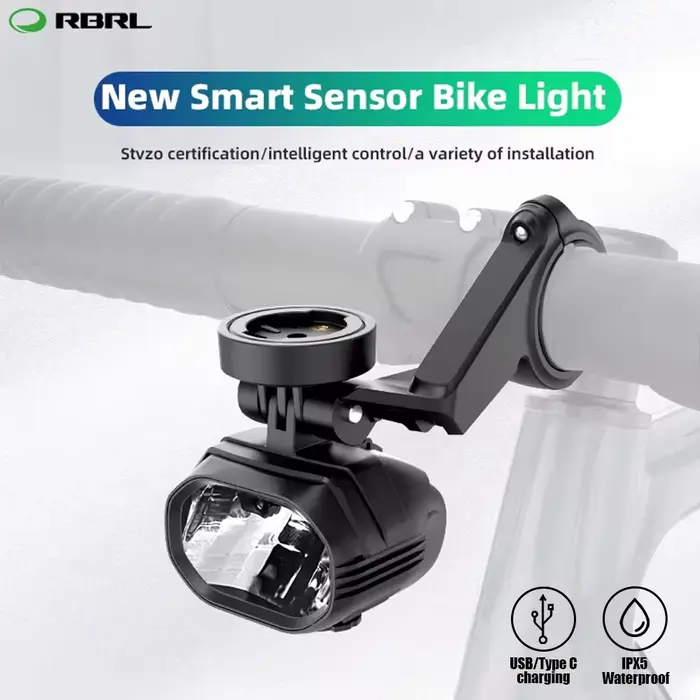 RBRL-Lampe de poche à induction intelligente anti-absorbe ouissement pour vélo, lampe de sauna pour 