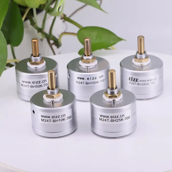 1PC EIZZ Potentiomètre de volume mono/bi-canal 4 canaux 10K 25K 50K 100K 250K 24 pas, Atténuateur au