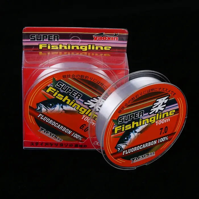Ligne de pêche monofilament invisible en nylon à revêtement fluorocarbone, fil de 100m, pour pêcher 