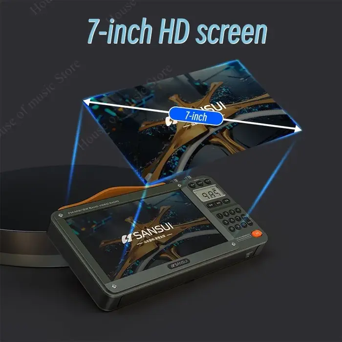 Sansui F51/F50 rétro Radio 7.0 pouces écran vidéo lecteur de musique sans fil Bluetooth haut-parleur