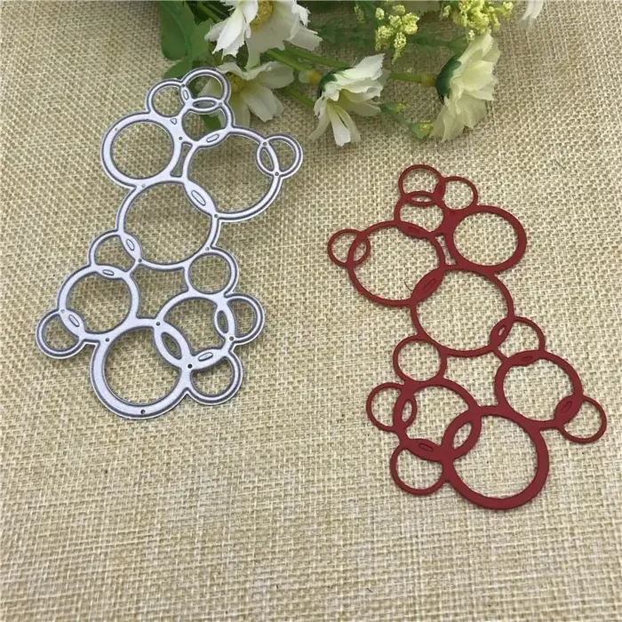 Cadre à bulles matrices de découpe en métal, galets, scrapbooking, album photo, carte, papier, gaufr