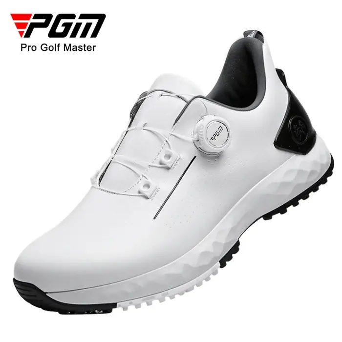 PGM-Chaussures de golf coordonnantes imperméables pour hommes, baskets confortables, bouton de baume
