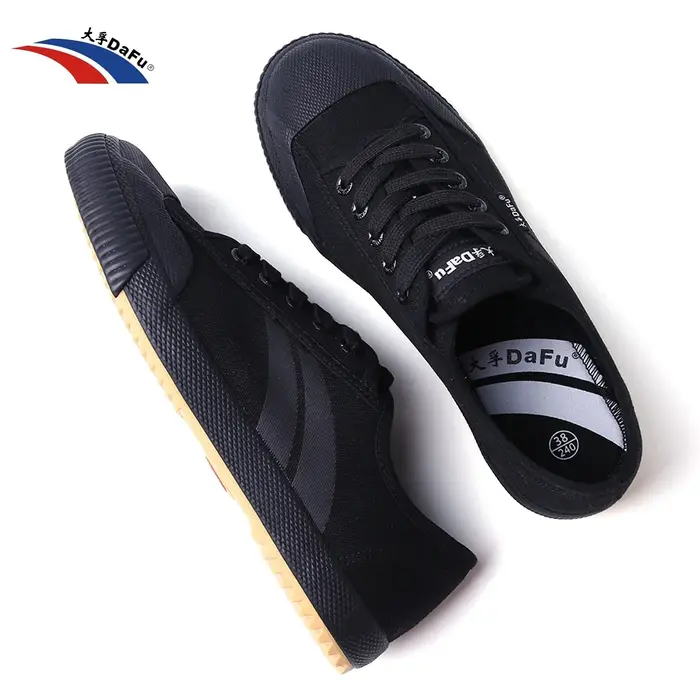 Chaussures Destroy Fu pour arts martiaux, baskets classiques, toutes noires, améliorées