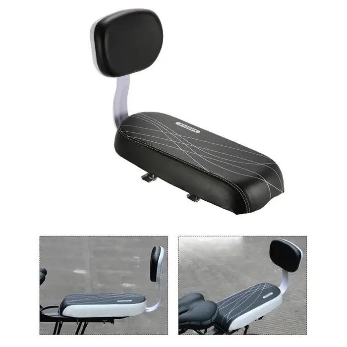 Selle de vélo enfant avec assistance dorsale, siège arrière de VTT T1, coussin en cuir PU, pièces de cyclisme