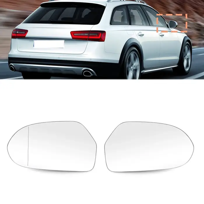 Miroir de porte latéral de passager, en verre chauffé transparent pour Audi A6 Quattro S6 Allroad Av