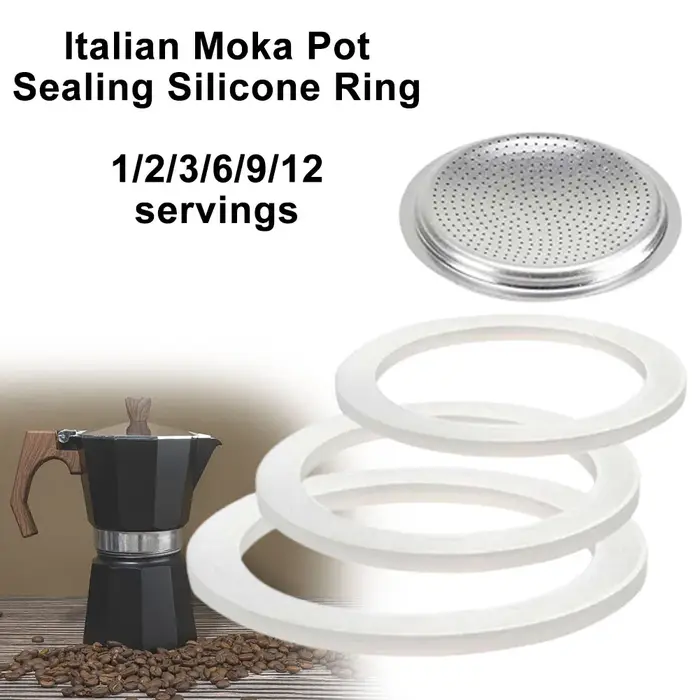 Anneau en caoutchouc de café en Silicone, joint en caoutchouc Moka, écran filtrant, cafetière expres