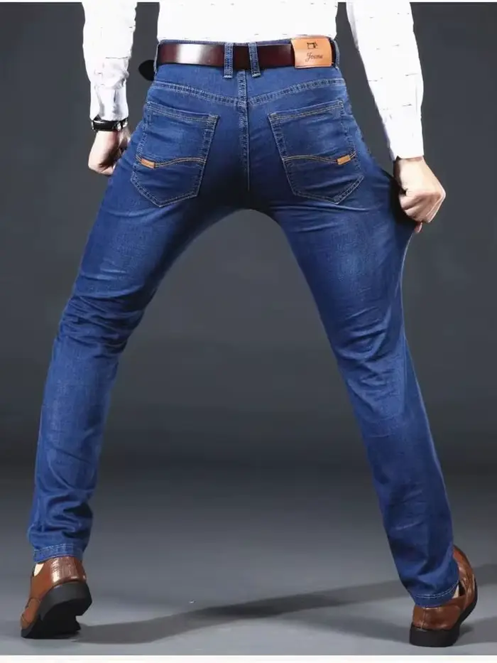 Nouveau pantalon slim extensible de luxe léger pour homme, confortable et doux, style business, coup