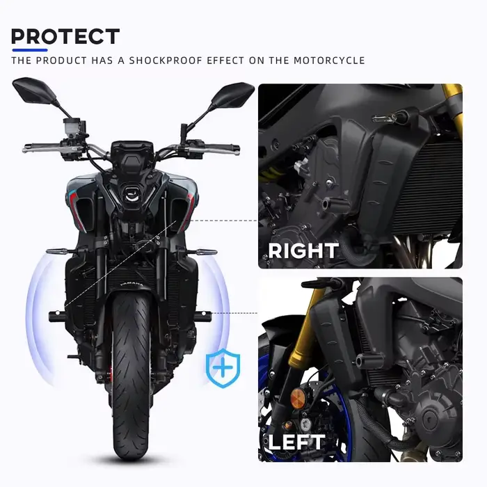 Protecteur de cadre anti-chute MT09 2021 pour YAMAHA MT-09/SP Tracer 900 9/GT 9GT, protection d'axe 