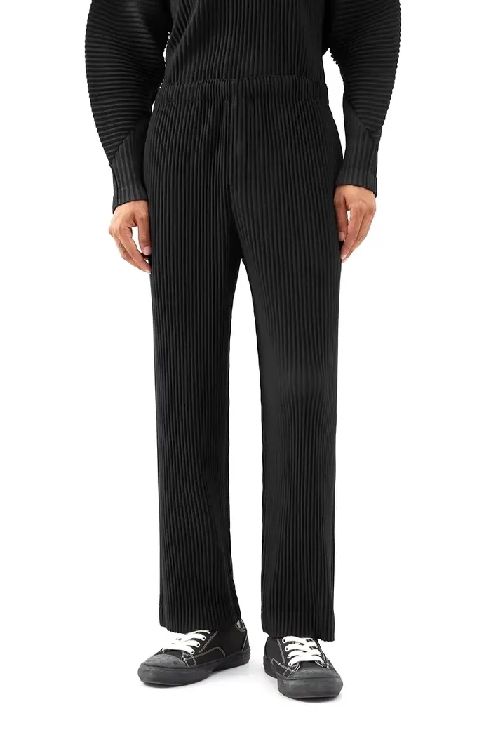 Miyake plissé hommes pantalon Baggy pantalon droit mode pantalons décontractés Style japonais Miyake