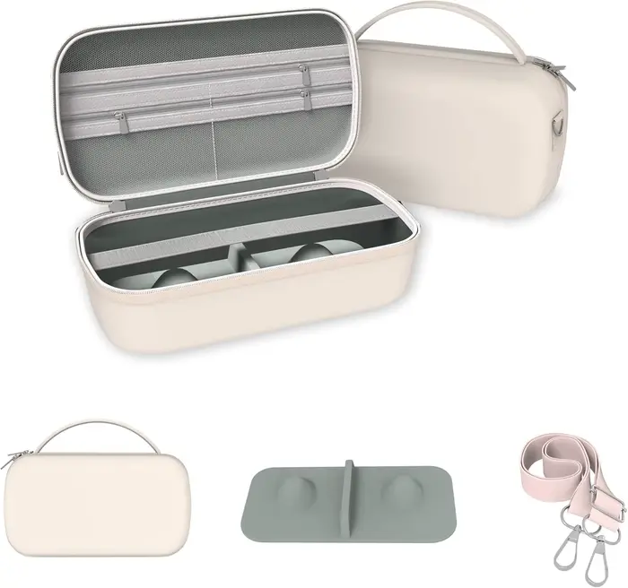 Sac de transport pour tire-lait portable, pour tire-lait mains libres, étui rigide avec sangle à ban