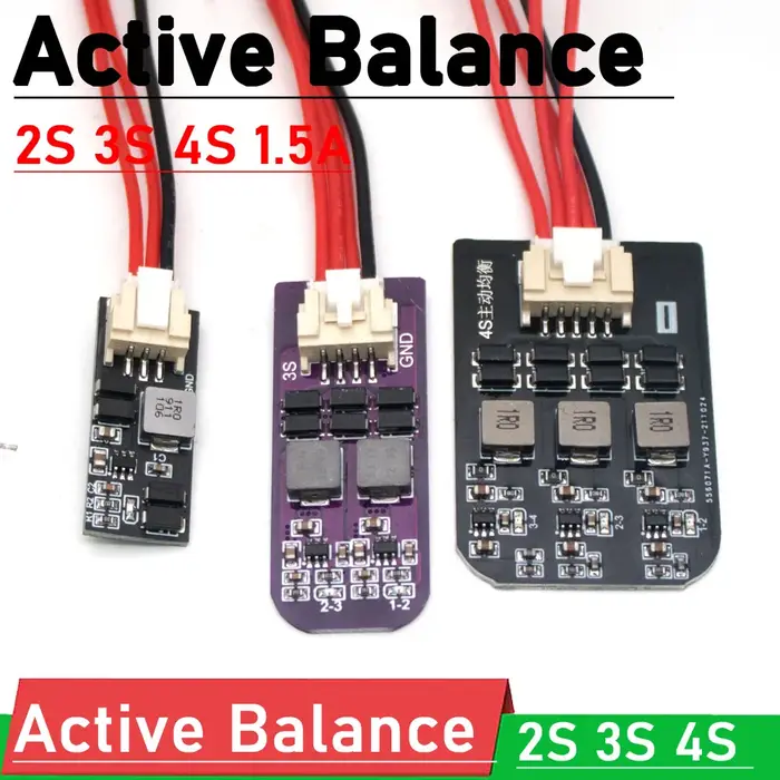 Carte d'équilibrage actif 2s 3s 4s 1,5a, batteries d'énergie, Balance de transfert d'énergie pour ba