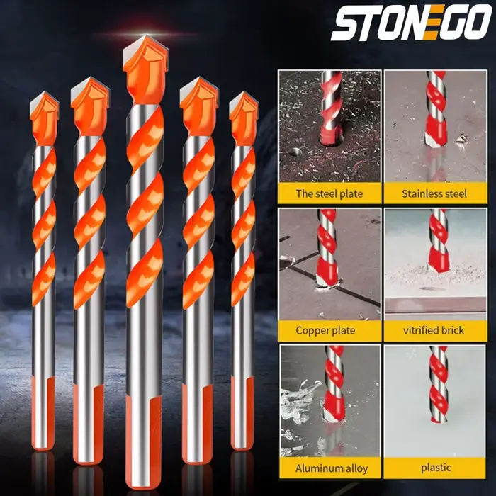 STONEGO 5 pièces forets multifonctionnels carreaux de mur en céramique marbre verre trou de poinçonn